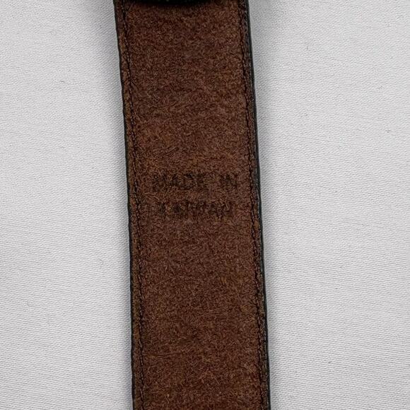 Vintage 90s Donna Katz Leather Western Concho Belt Brown Silver Tone Size M main image 9